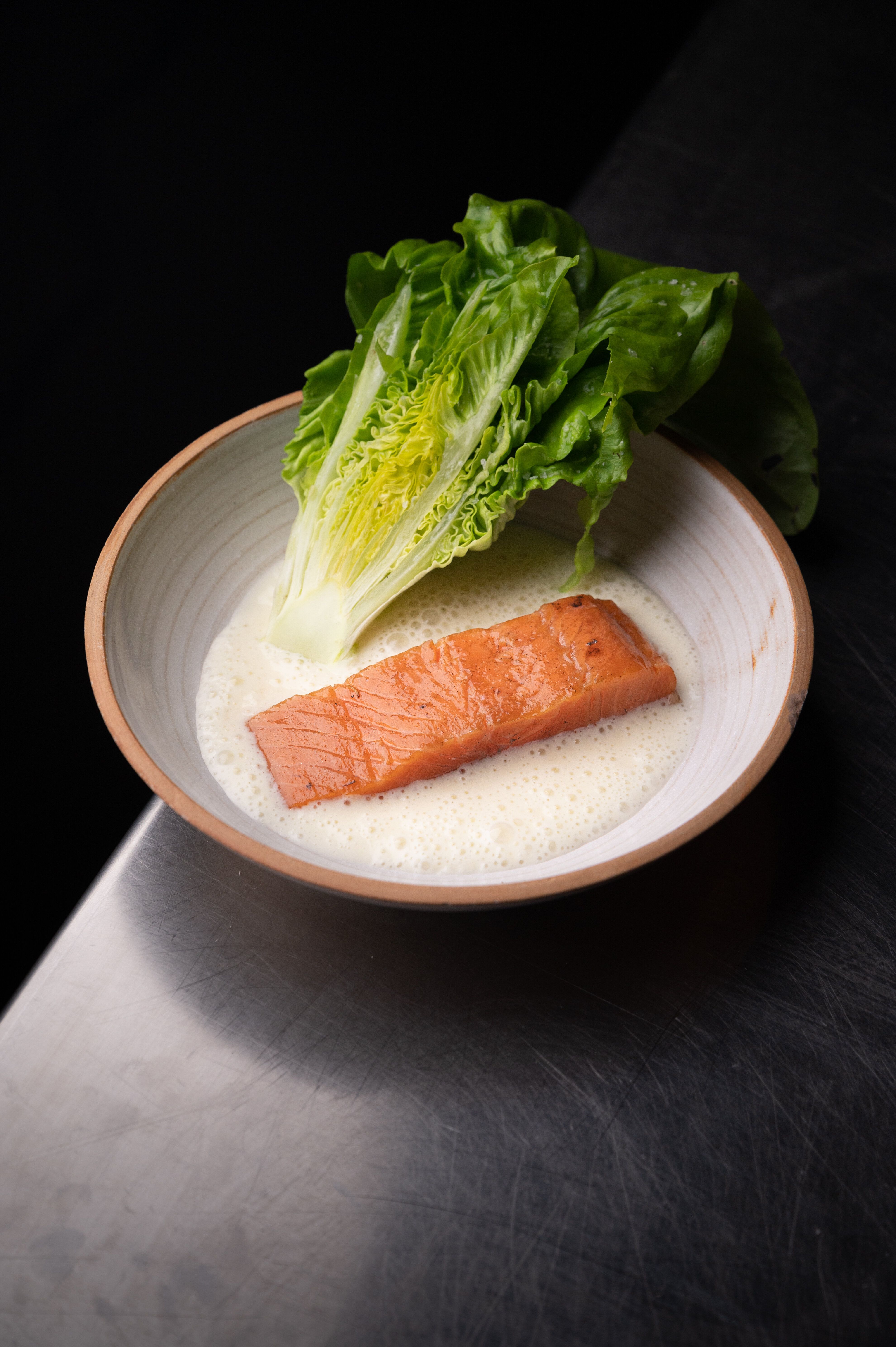 Rainbow Trout, Salad & Cheese Sauce