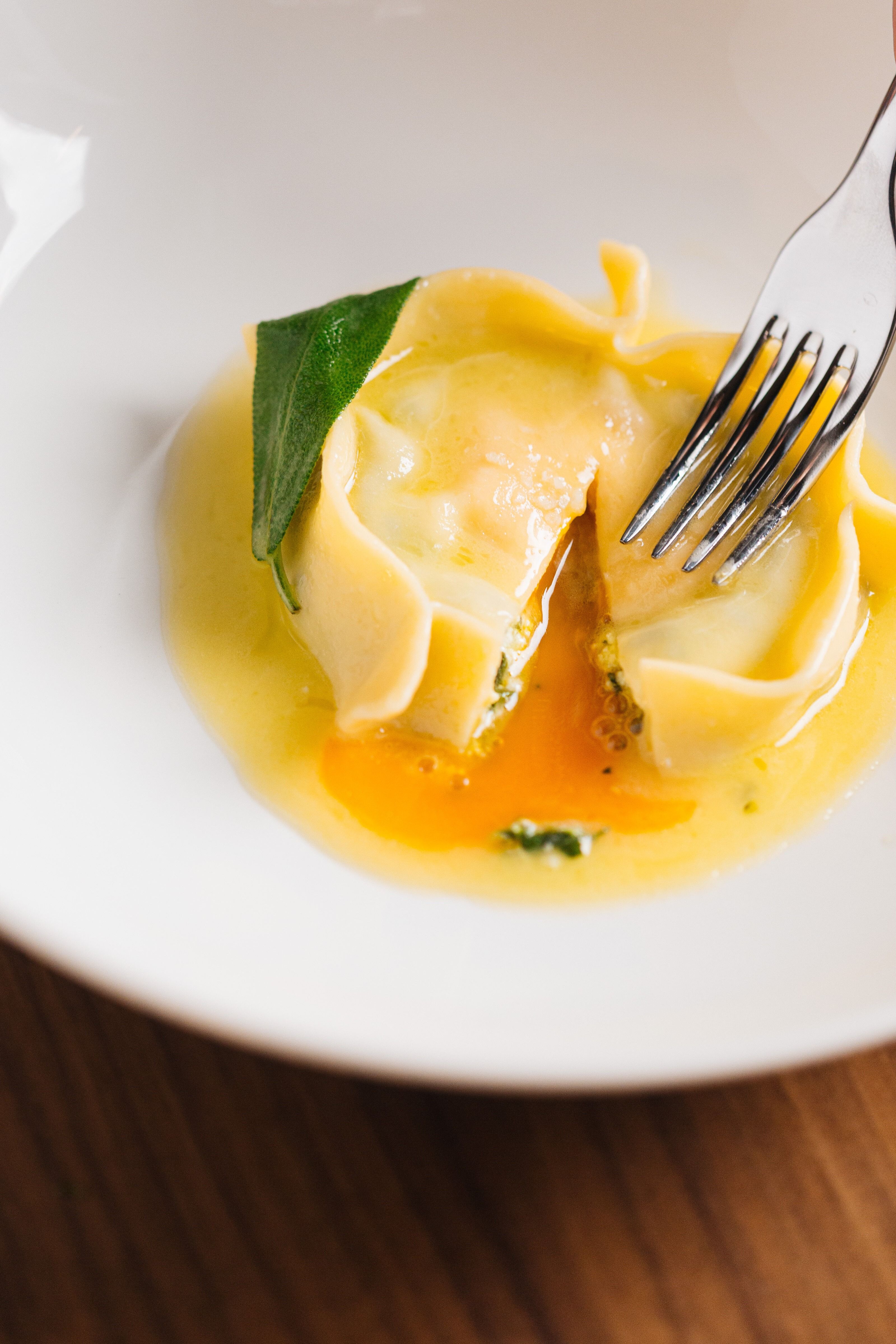 Raviolo with Spinach & Ricotta 