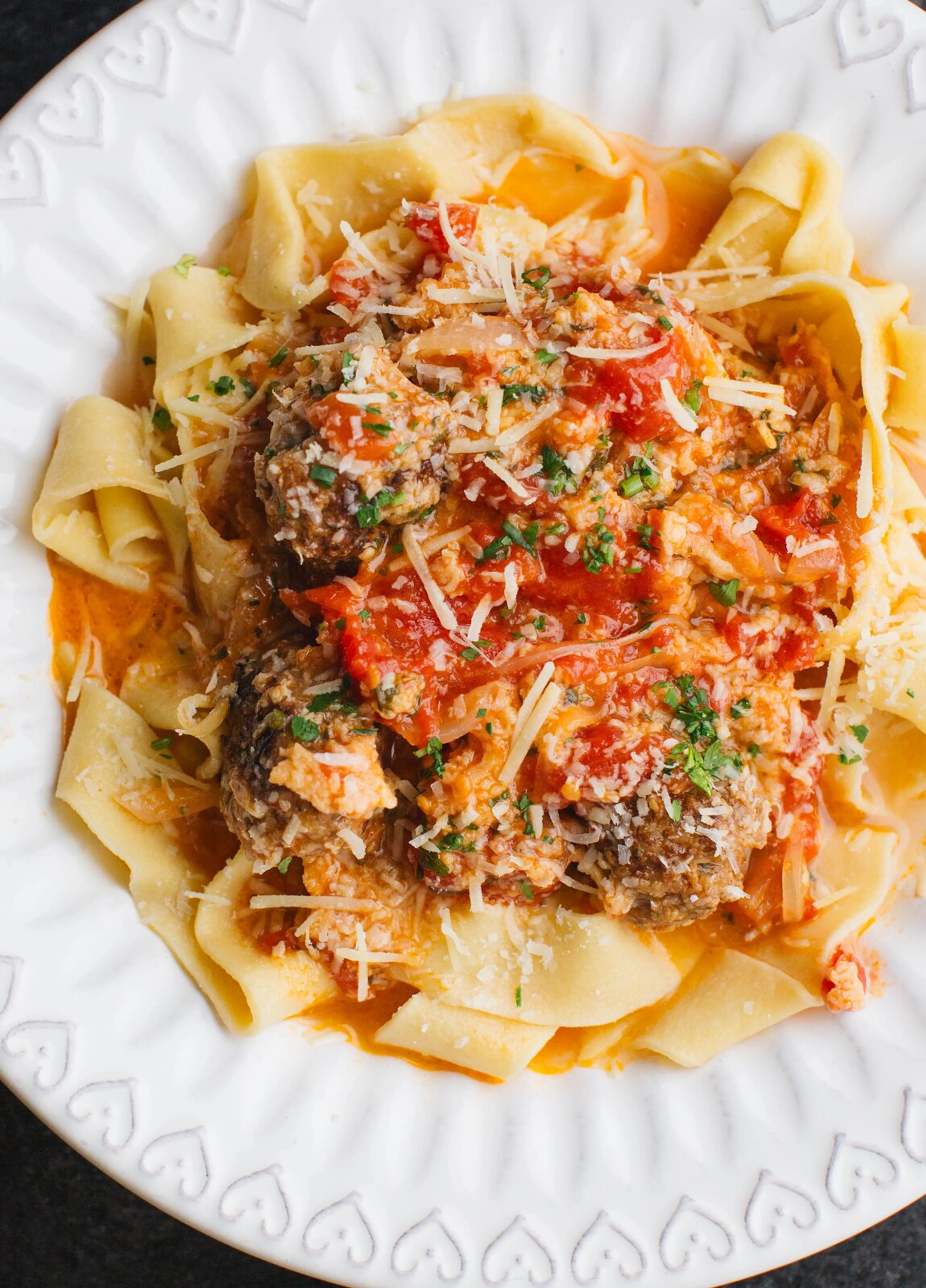 Fettuccine with Meatballs