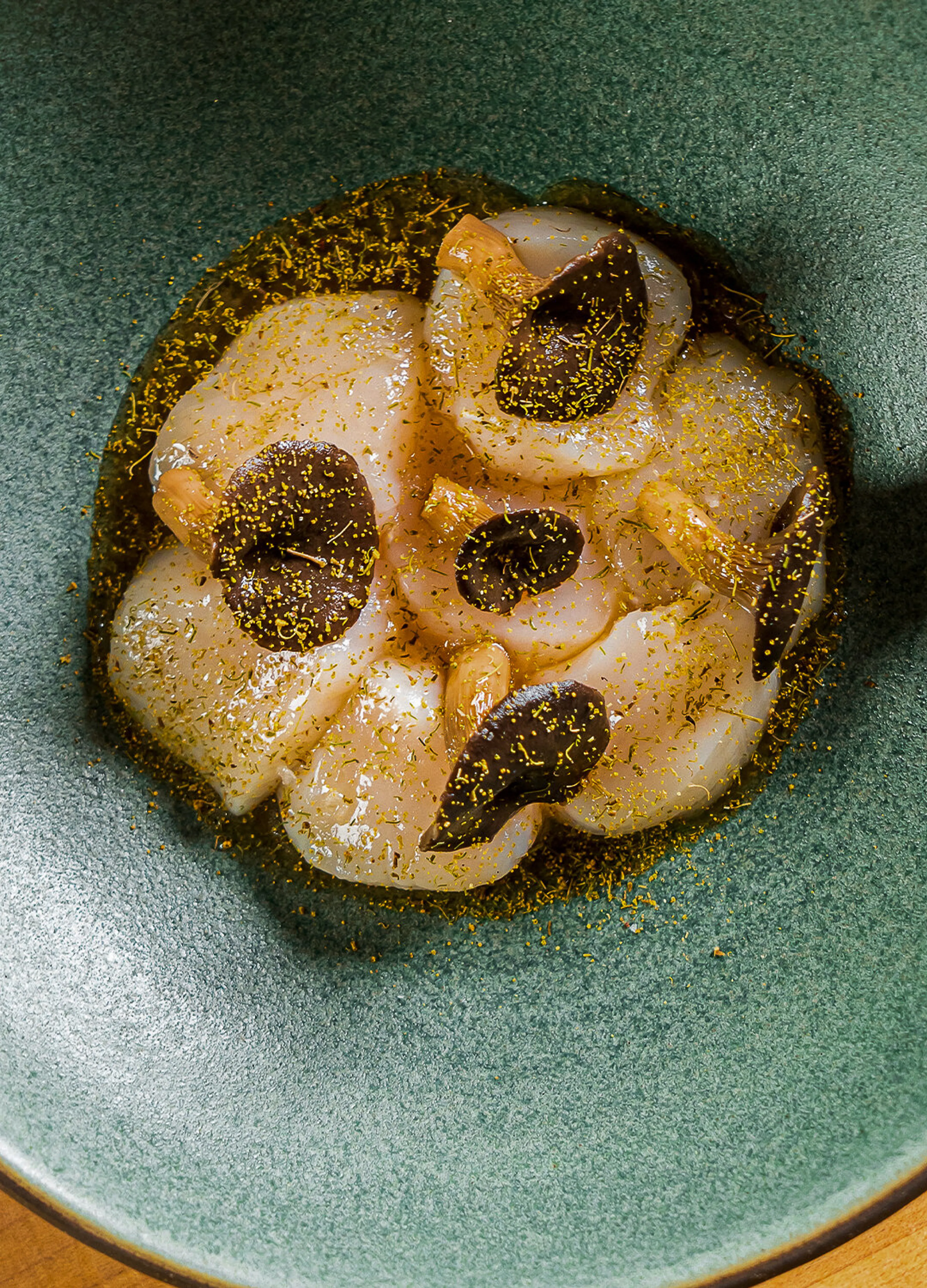 Scallop Crudo with Pickled Mushroom