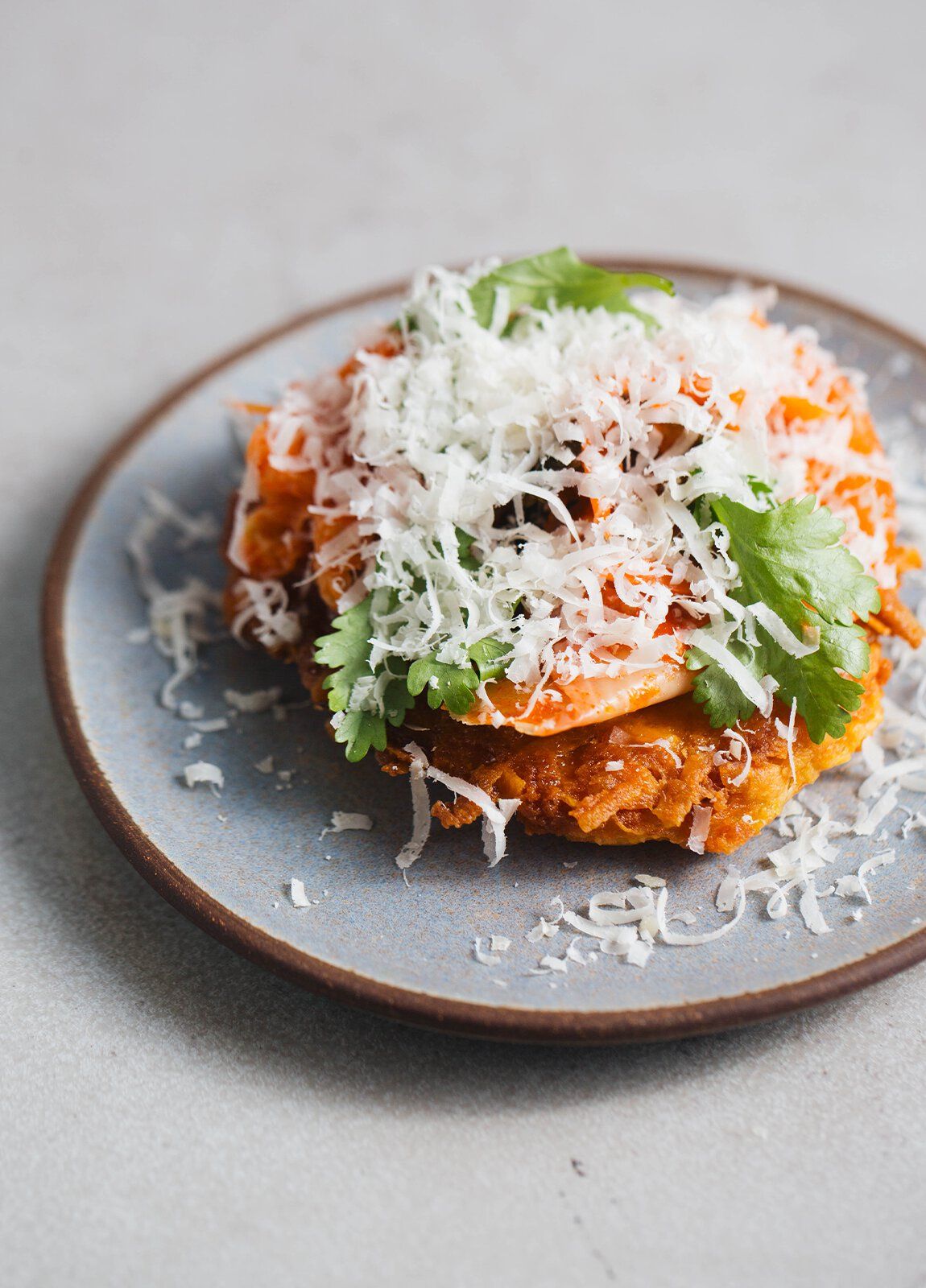 Cassava Pancake with Kimchi & Cheese