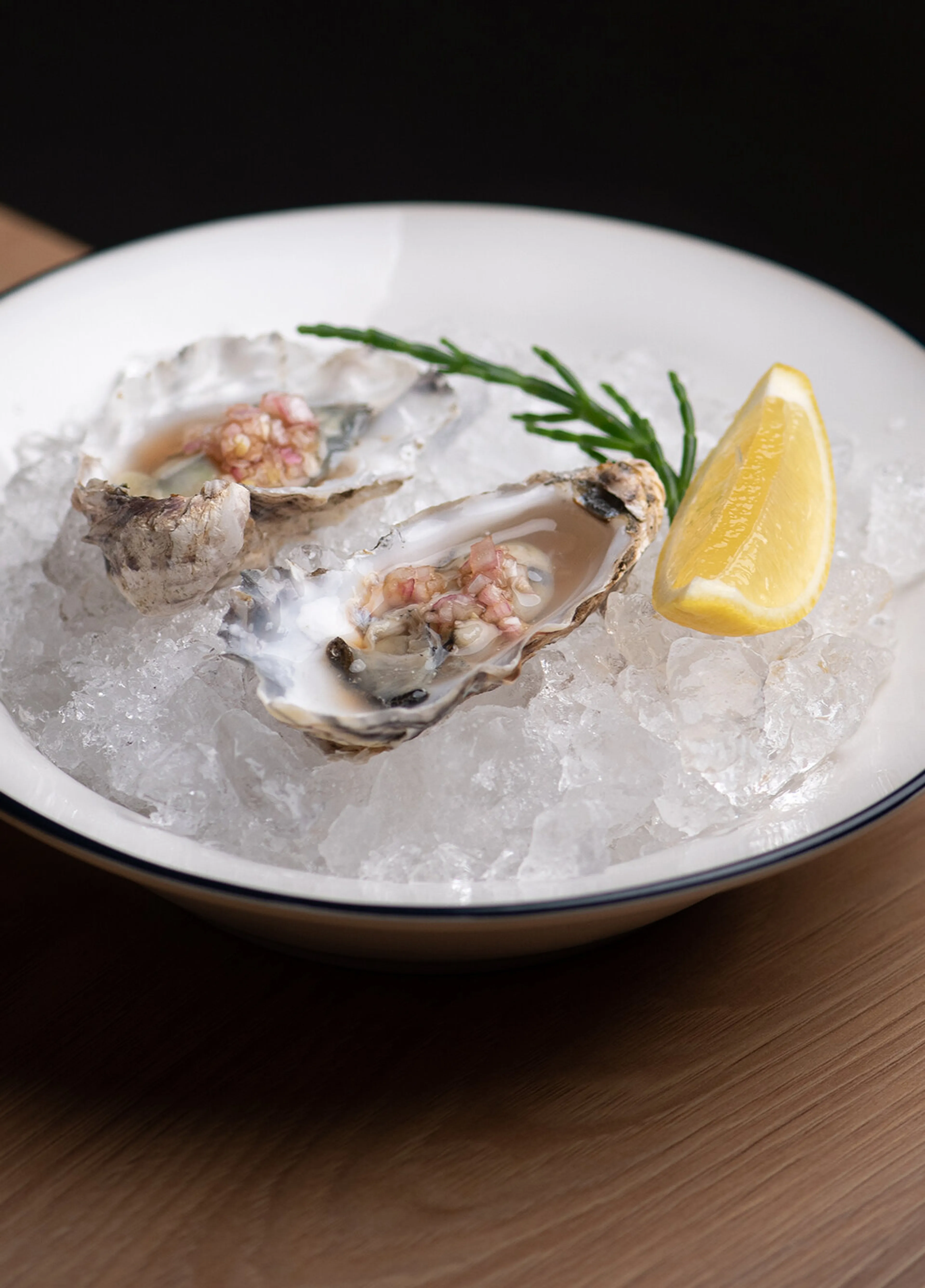 Oyster with Shallot Vinaigrette