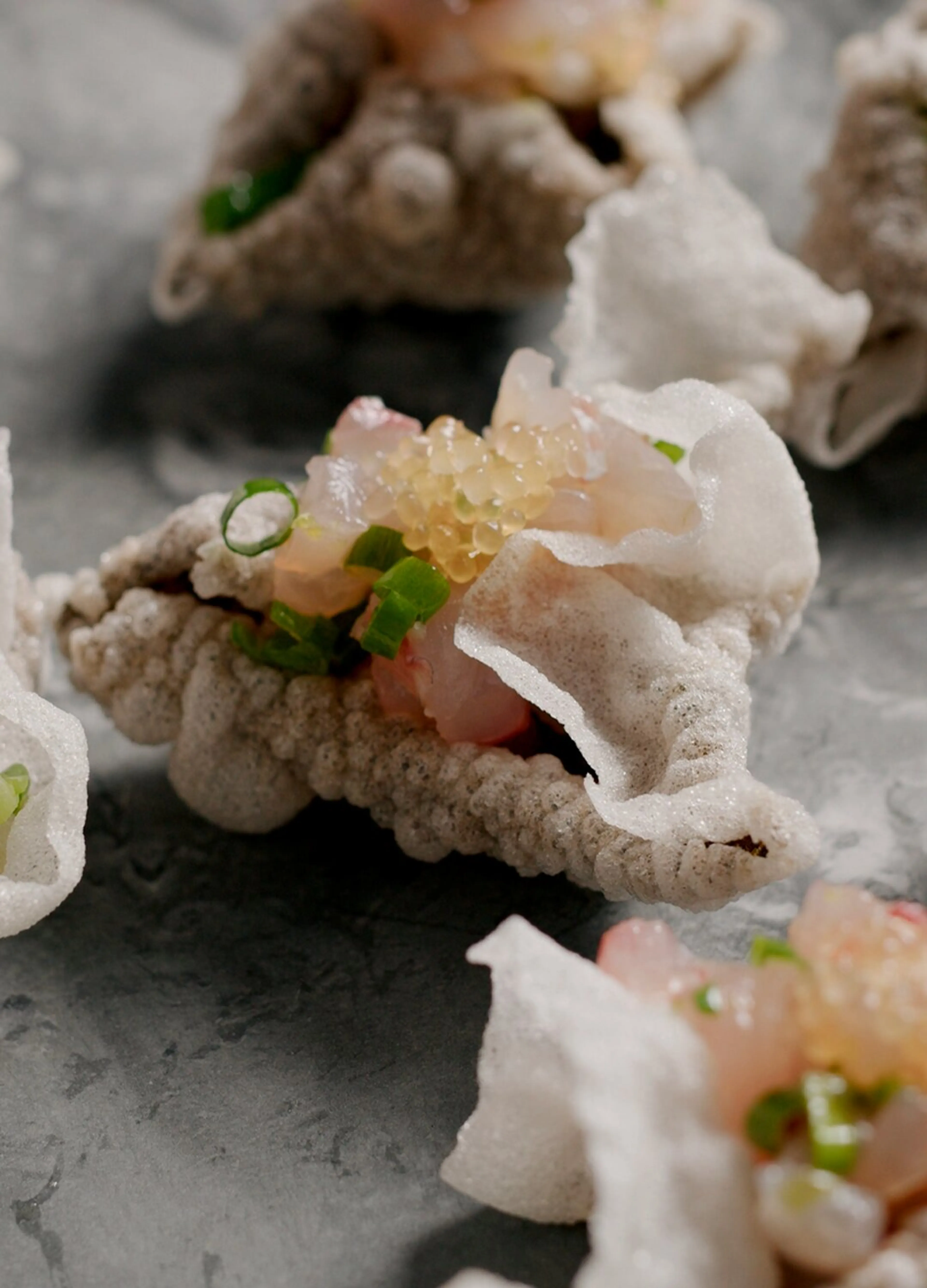 Fish Tartare on Nori Shells