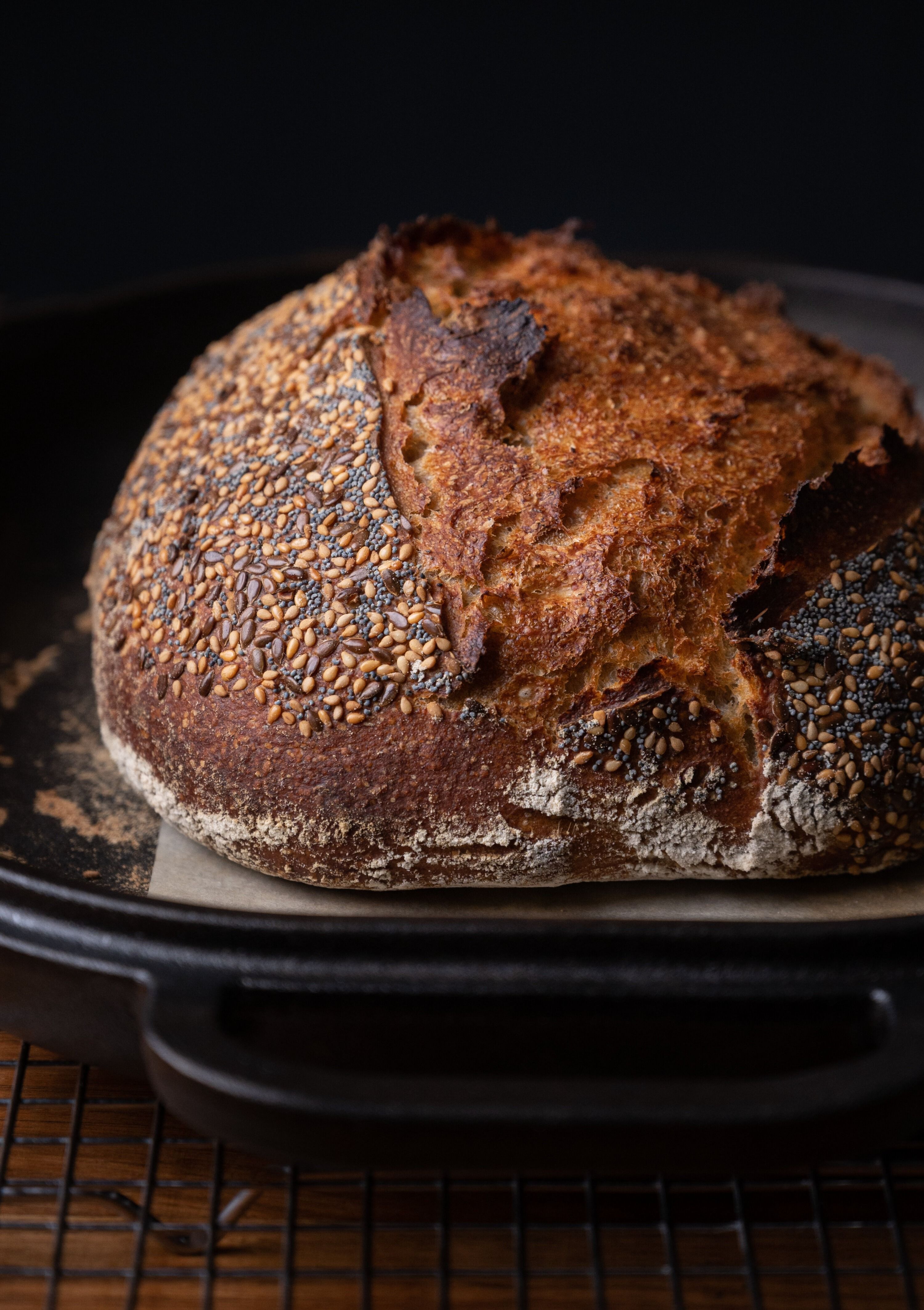 Rye Sourdough Bread with Seeds