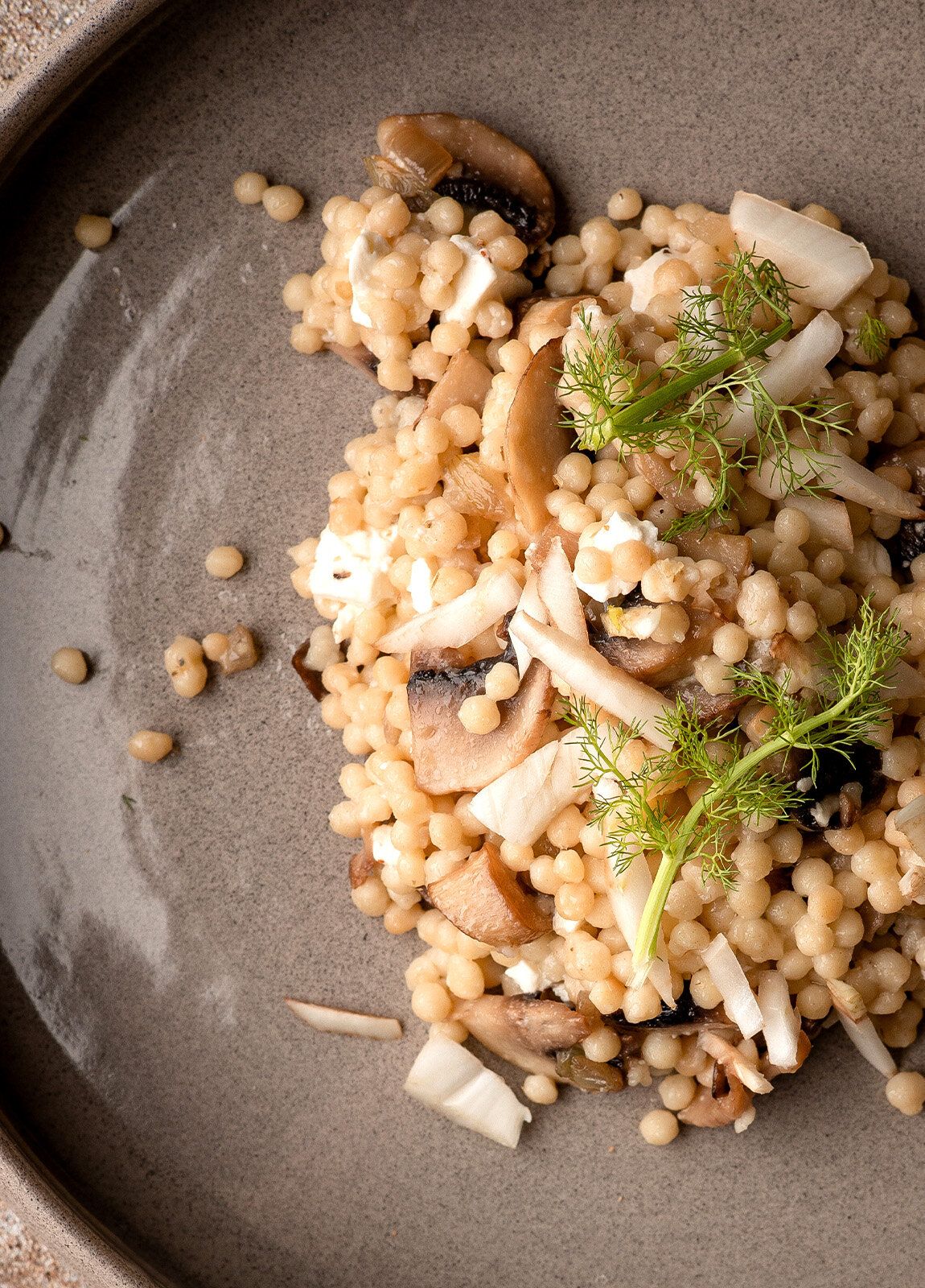 Egg-Rolled Millet with Mushrooms